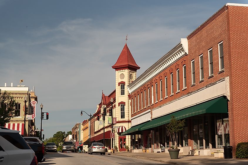 View of downtown Newberry, South Carolina.