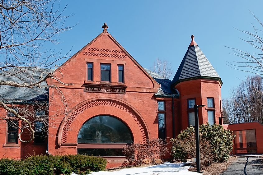 Historic Randall library in Stow, Massachusetts. Editorial credit: Yingna Cai / Shutterstock.com