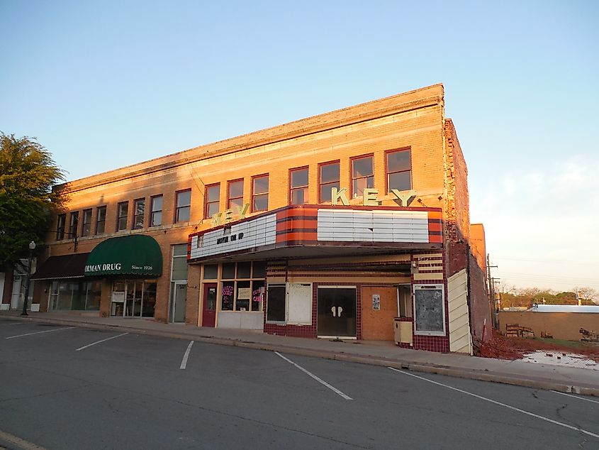 The Key Theatre in Wewoka, Oklahoma