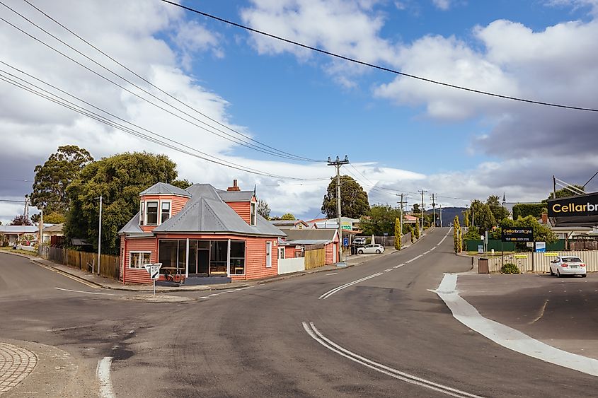 Views of the town of Dover, Tasmania, Australia.