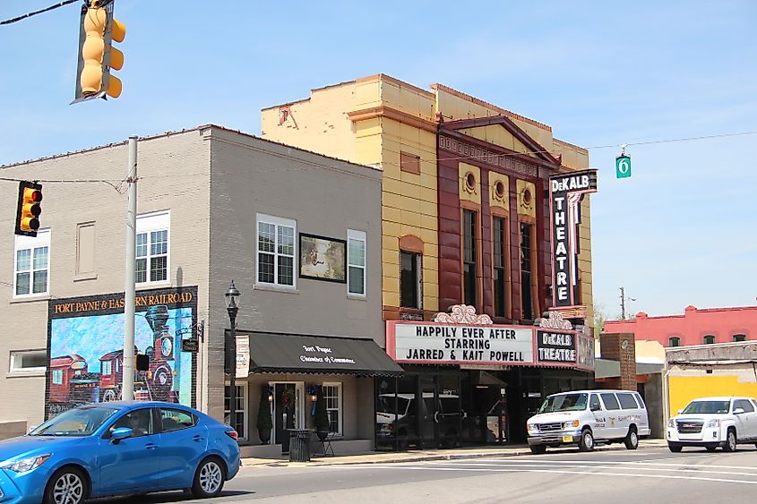 The historic DeKalb Theatre in Fort Payne, Alabama.