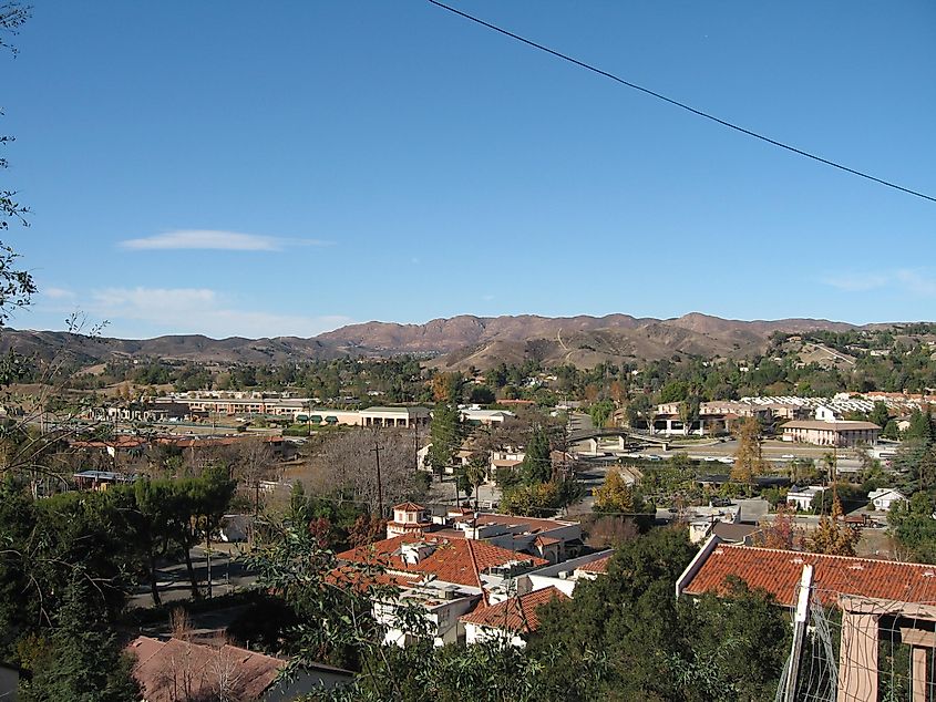 View of Agoura Hills looking from southern edge of the Historic Quarter