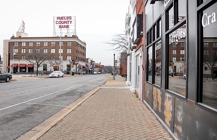 Main Street in Rolla, Missouri.