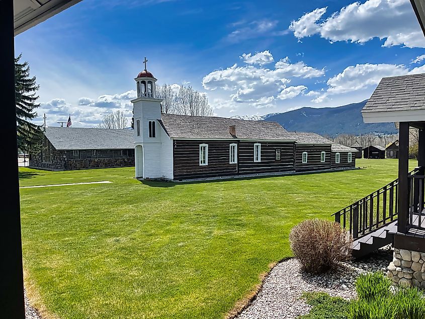 The Saint Mary's Mission in Stevensville, Montana.