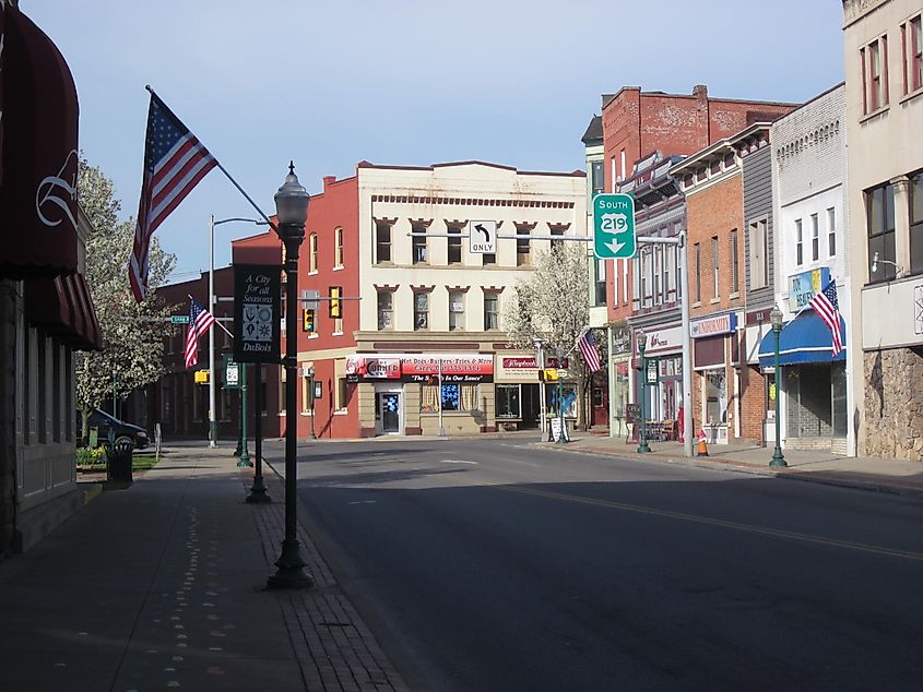 Street view in DuBois, Pennsylvania