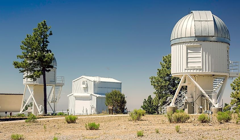 The Apache Point Observatory located on top of Sacramento Peak near the Sunspot Solar Observatory, Sunspot, New Mexico.