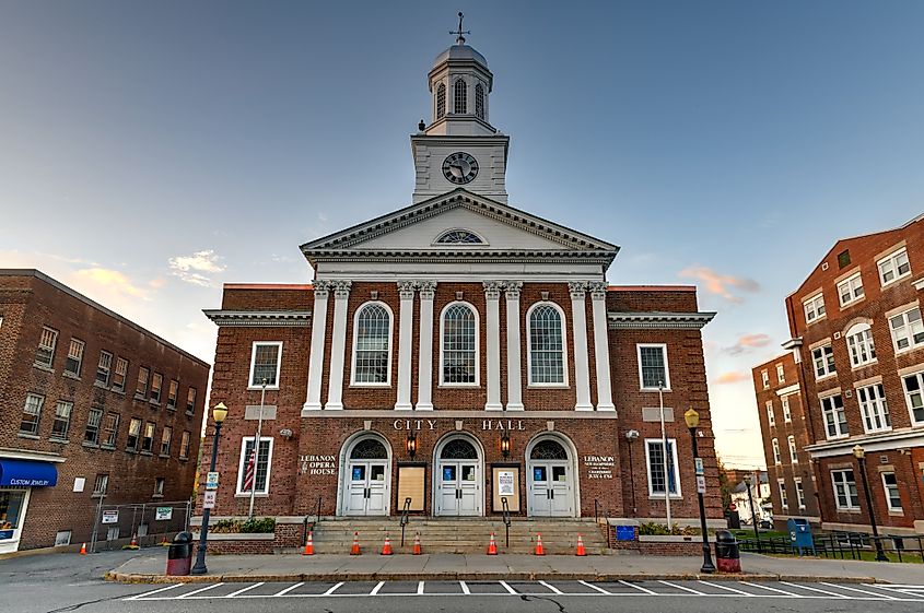 City Hall building in Lebanon, New Hampshire