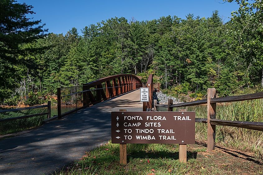 Long Arm Bridge at Lake James State Park, North Carolina