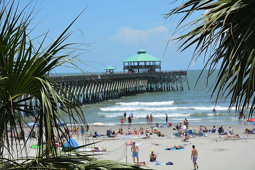 The Folly Beach Pier, South Carolina.