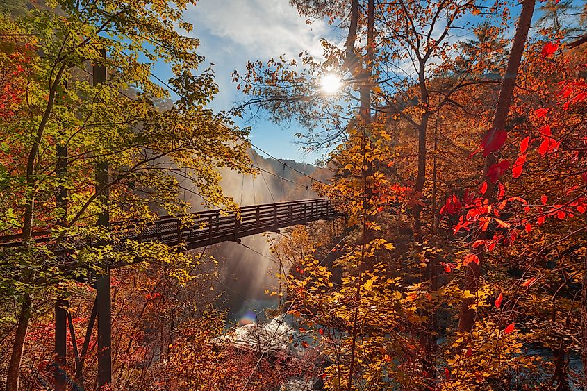 Tallulah Falls, Georgia, in the fall season