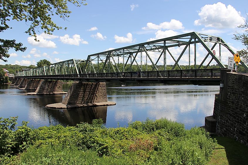 The Uhlerstown-Frenchtown Bridge over the Delaware River.