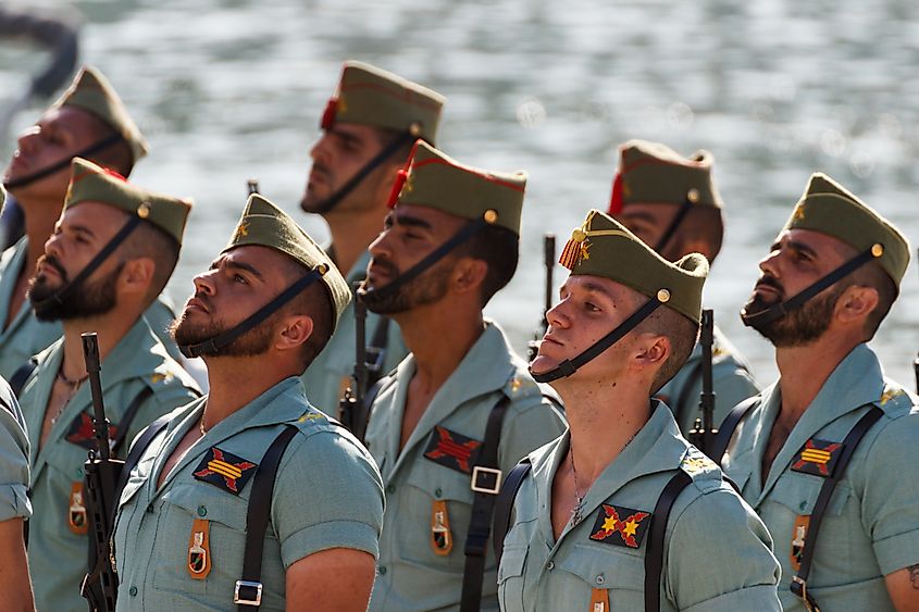 Spanish soldiers on parade, 2015. Credit Shutterstock: Aj. Pedrosa.