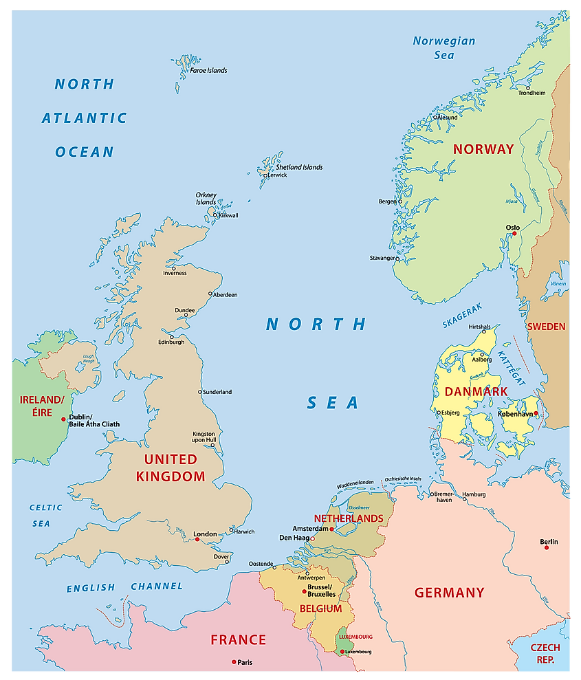 North Sea - WorldAtlas