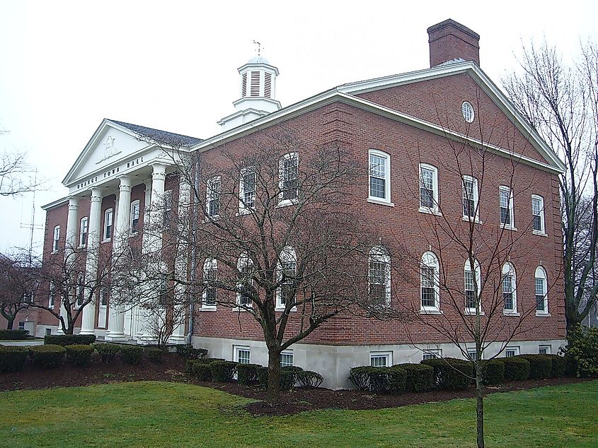 Town Hall (exterior), Orange, Connecticut.