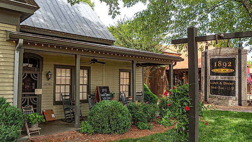 A historical dining place in Leiper's Fork, Tennessee