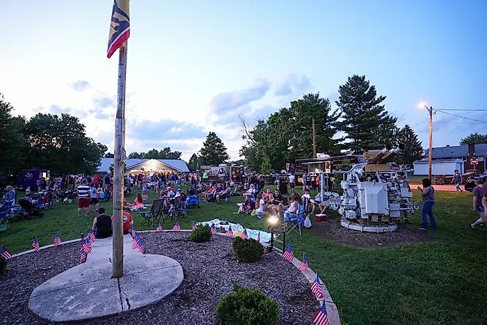 Fourth of July fireworks in Boonsboro, Maryland.