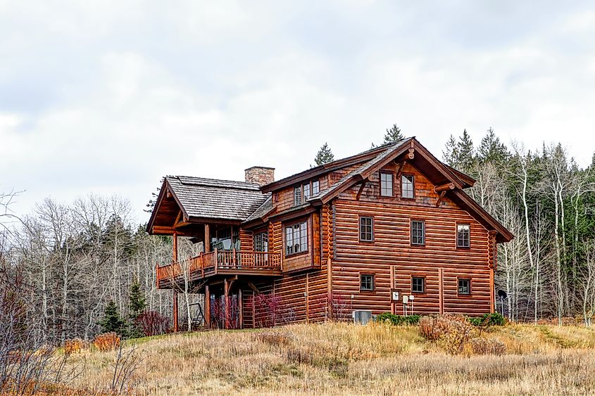 A beautiful log cabin in Victor, Idaho