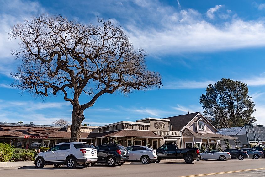 The charming town of Los Olivos, California