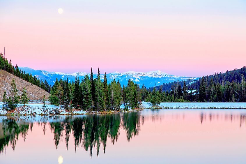 Big Sky, Montana, at Dusk.