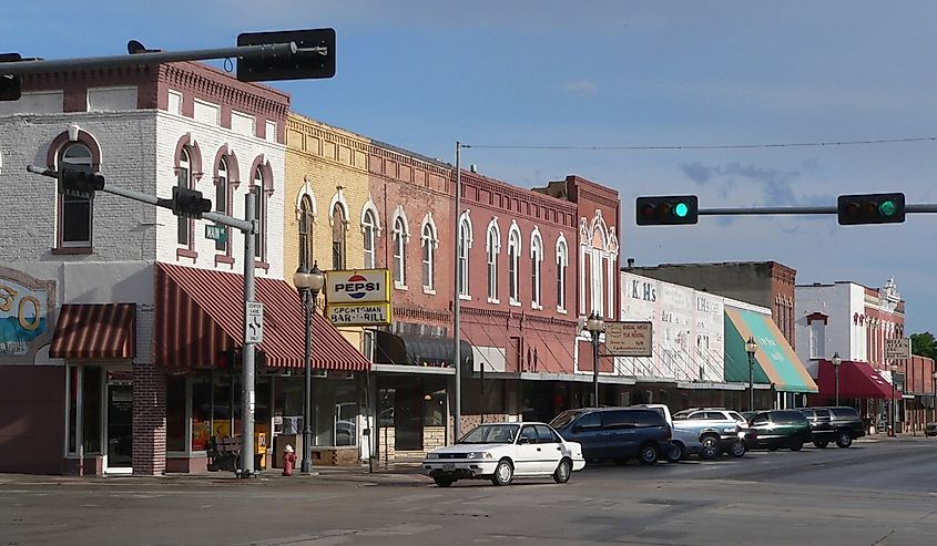 Main Avenue in Crete, Nebraska.