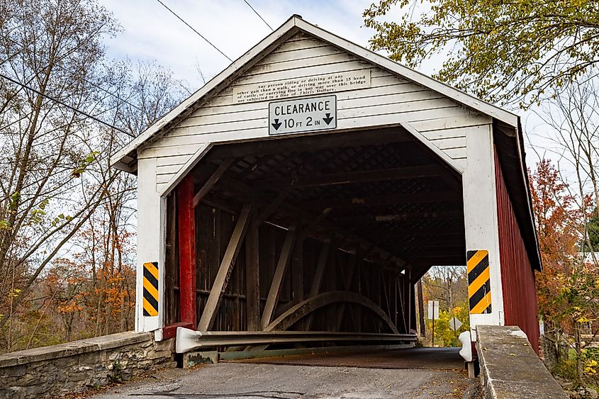 A covered bridge in Mifflinburg, Pennsylvania.