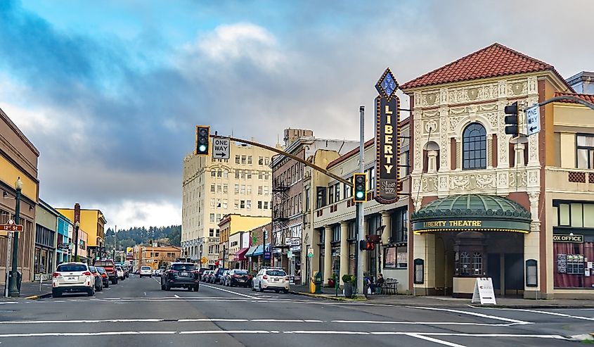 The Liberty Theater in downtown Astoria, Oregon