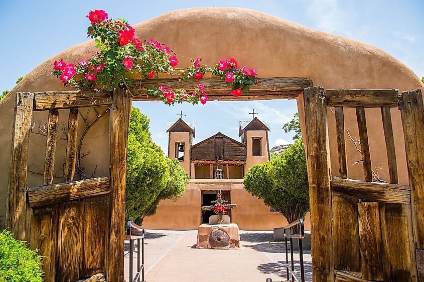 El Santuario de Chimayo, a famous pilgrimage site in New Mexico