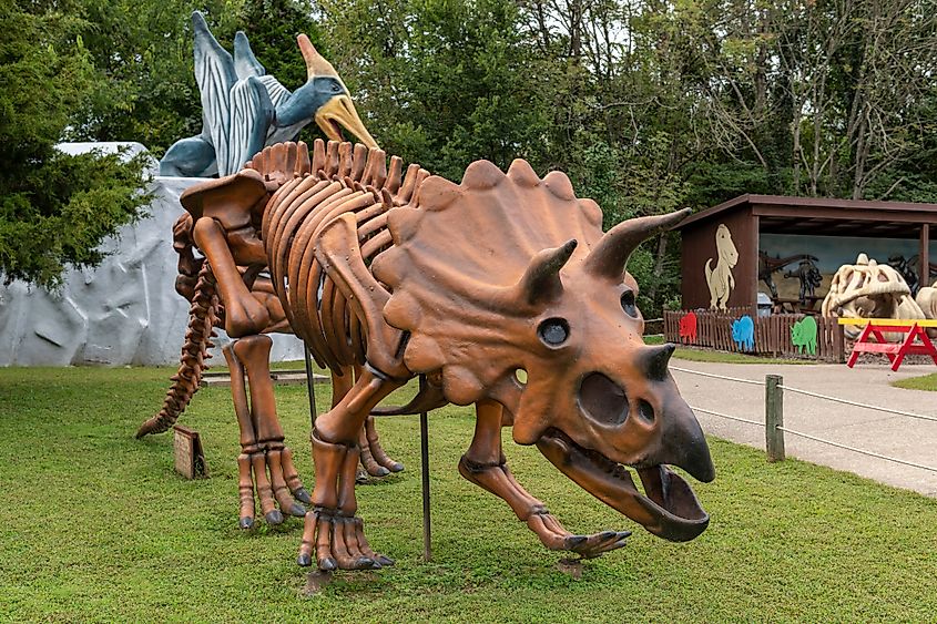 Dinosaur World is a great outdoor destination for kids with life-size dinosaur replicas and hands-on activities. Editorial credit: Roig61 / Shutterstock.com