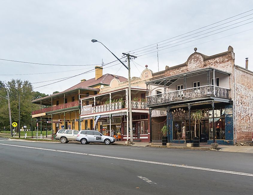 Kings Highway in the town of Braidwood, New South Wales