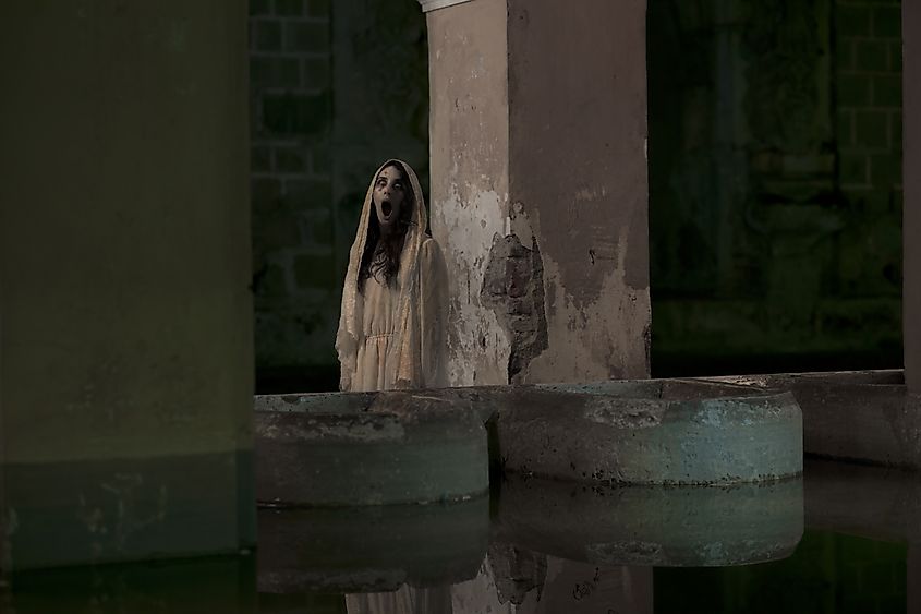 La Llorona in an abandoned building.