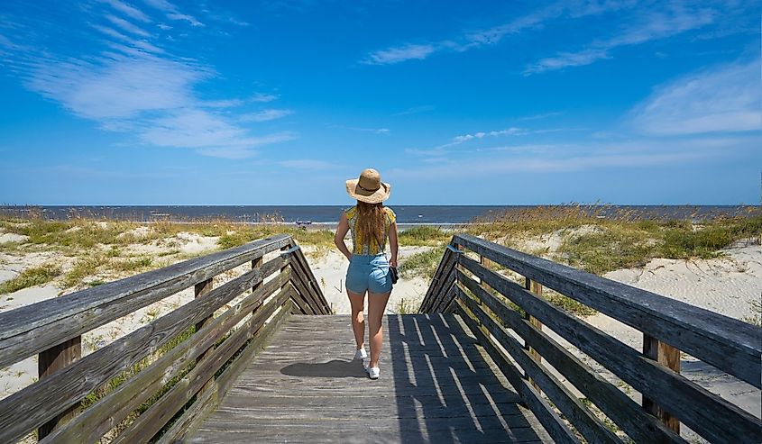 Oceanview Beach Park, Jekyll Island, Georgia, USA.