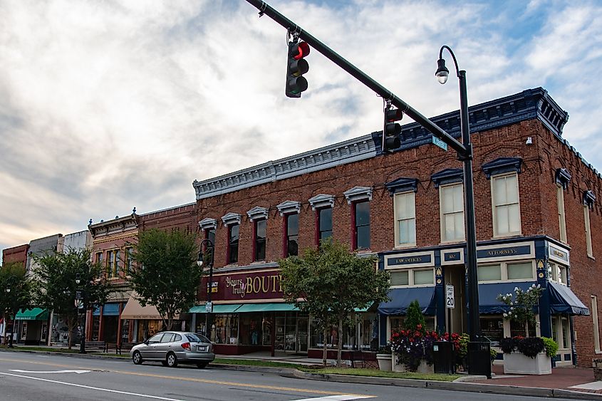 Historic buildings in dowtown Statesville