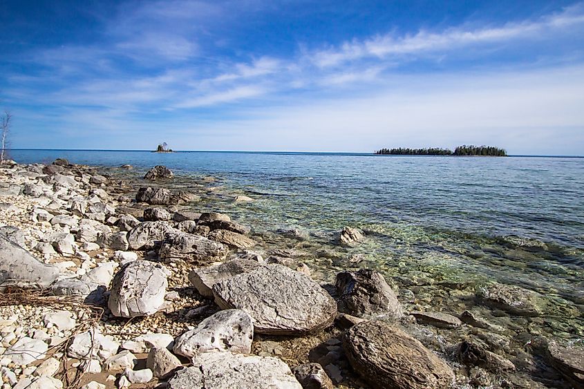 The Les Cheneaux Islands near Cedarville in Michigan.