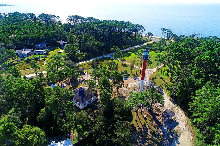 Crooked River Lighthouse in Carrabelle, Florida.