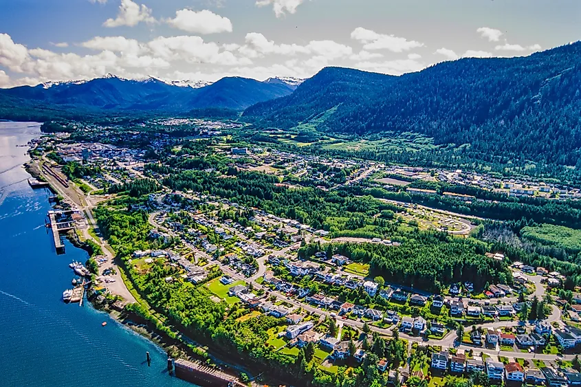 Aerial view of Prince Rupert, British Columbia.