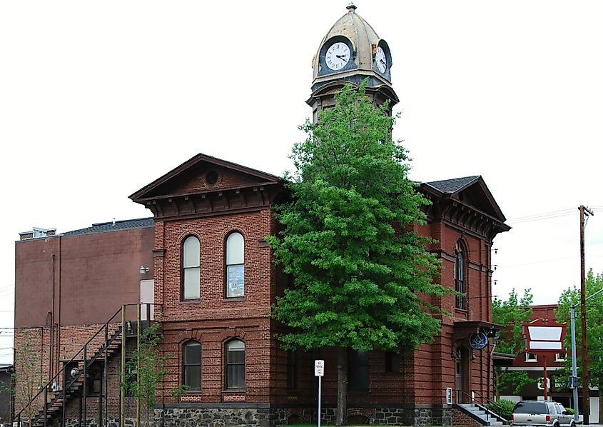 Historical Buildings in the Old Town of the Dalles, Oregon