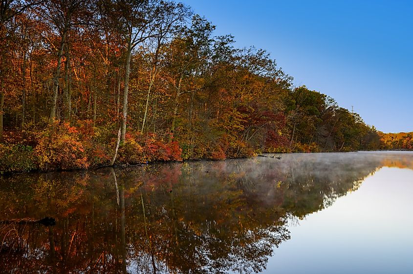 Farrington Lake near North Brunswick, New Jersey.