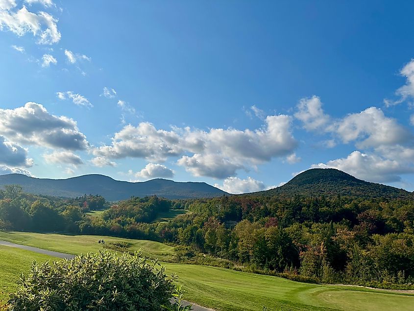 18th hole at Jay Peak Resort Golf Course