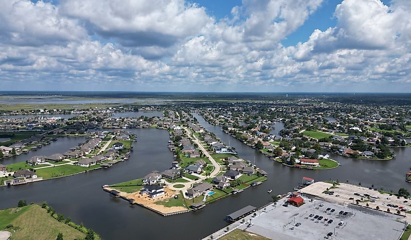 Aerial view of from Rat's Nest Road, Slidell, Louisiana