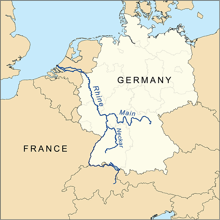 Major Rivers Of Europe - WorldAtlas