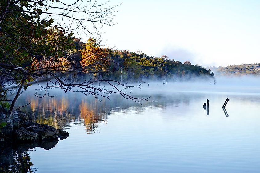 Table Rock Lake in fall.