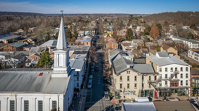 New Hope, Pennsylvania, in winter.