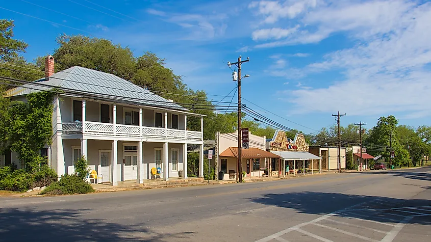 Downtown Johnson City, Texas. Image credit Philip Arno Photography via Shutterstock