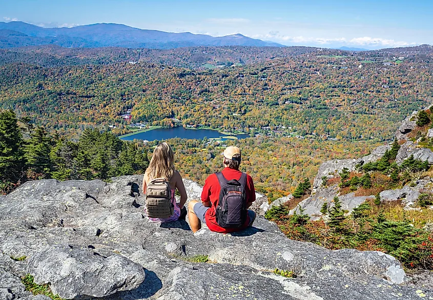 Grandfather Mountain State Park, overlooking Banner Elk, North Carolina