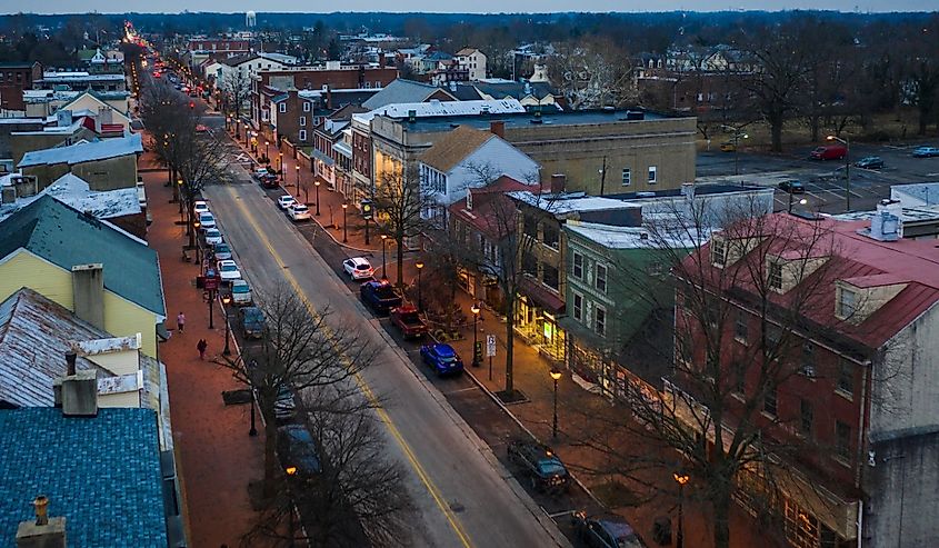 Aerial of Burlington, New Jersey.