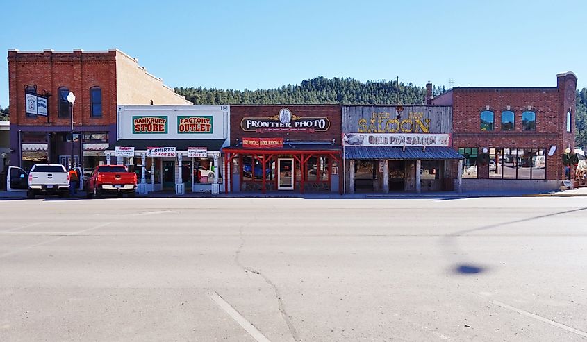 The Gold Rush town of Custer in the Black Hills of South Dakota in Sioux territory is next to the Crazy Horse Memorial currently in construction.