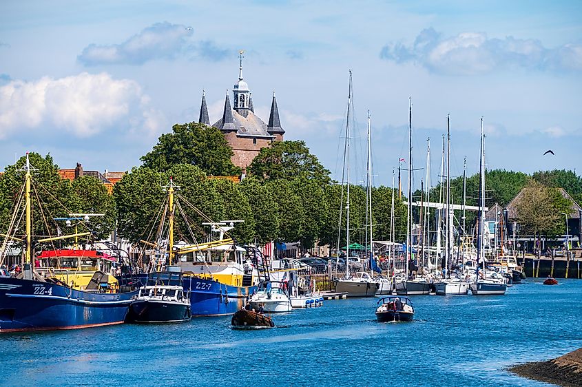 The charming coastal town of Zierikzee, the Netherlands.