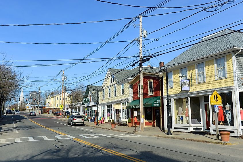 Main Street in Wakefield, Rhode Island