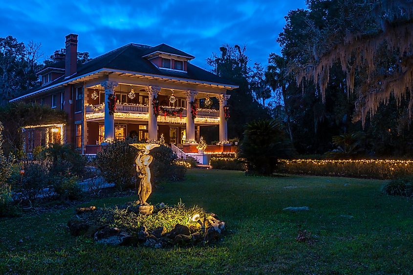 A historical mansion in Micanopy, Florida