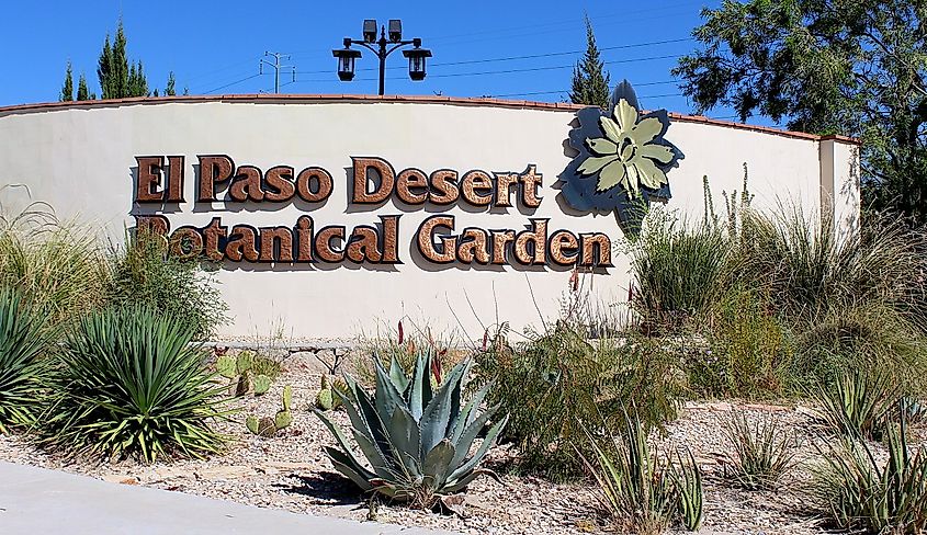 El Paso Desert Botanical Garden in Keystone Heritage Park, El Paso, Texas, United States.